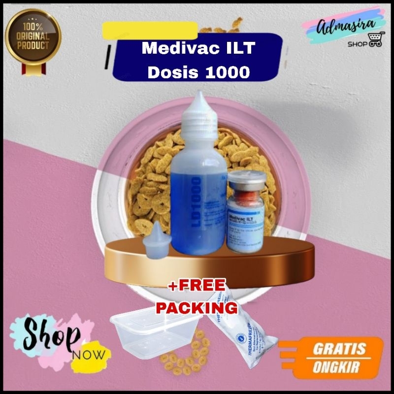 Vaksin Medivac ILT Dosis 500 dan 1000 Ekor Medion Mencegah ILT Saluran Pernafasan Akut Unggas Ayam