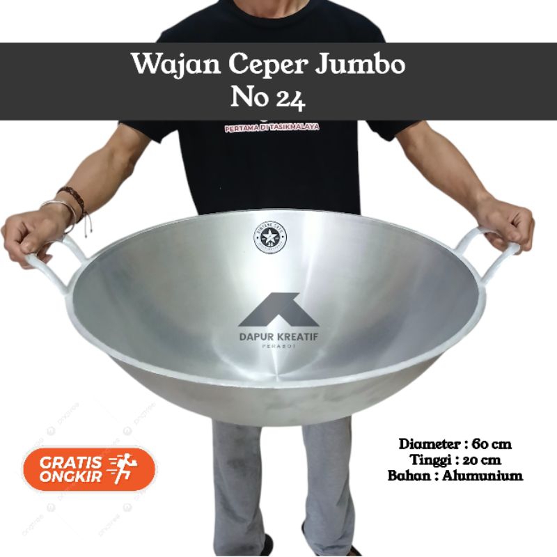 Wajan Kuali Ceper Jumbo No 24 katel alumunium cor tebal kuat