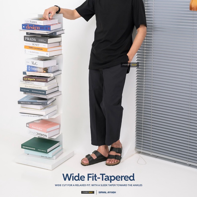 KODE E55E MOSLEMEPIC  Ayyash Wide FitTapered Ankle Pants Sirwal Ayyash
