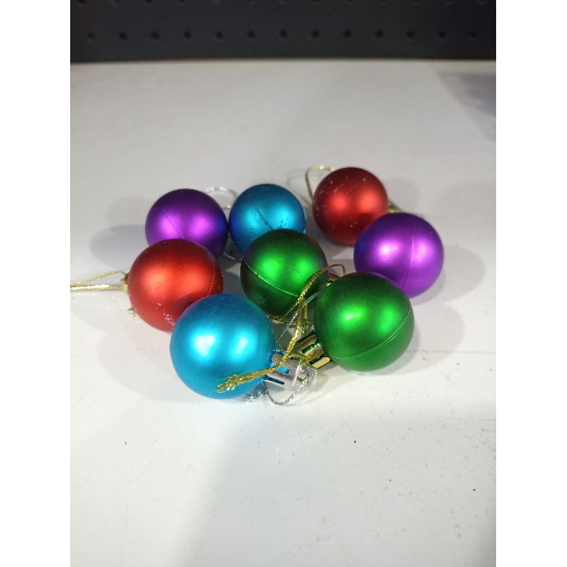 Bola Gantungan Pohon Natal Warna Warni