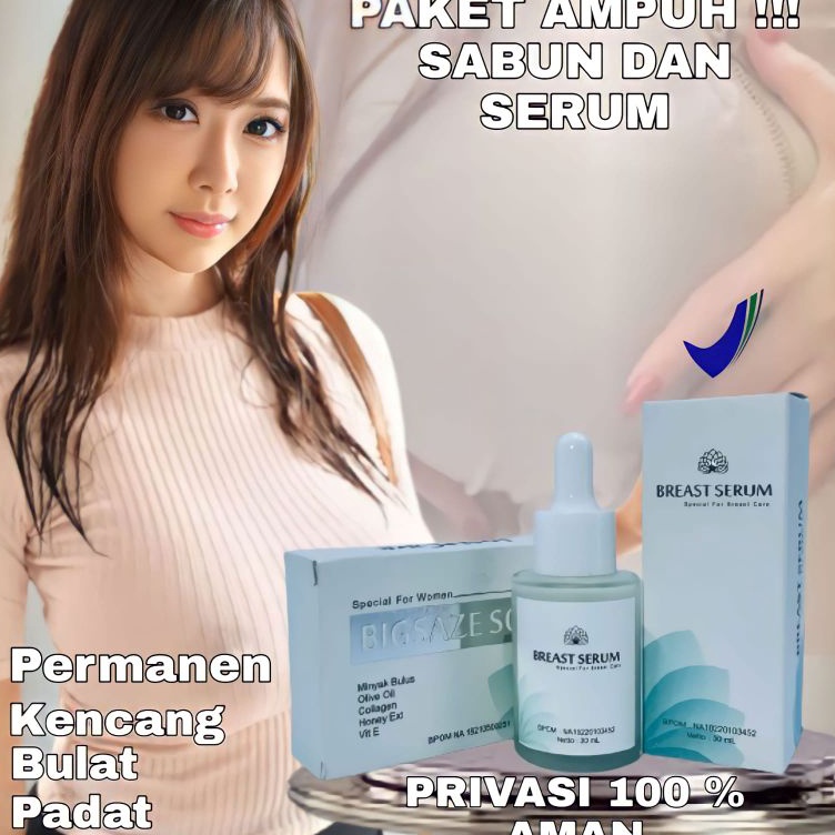 Murah Bulan Ini 1 paket pembesar payudara sabun bigsaze soap dan breast serum wanita remaja dewasa b