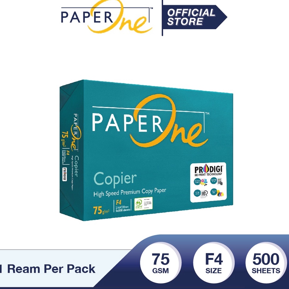 

PRODUK AWAL TAHUN PaperOne Kertas F4 75gr Copier 1 Rim 5 lembar Kertas HVS F4 Kertas Fotocopy