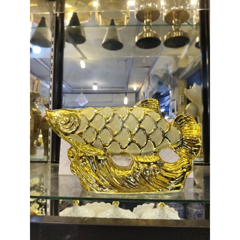 1 pcs keramik arwana mewah/hiasan lemari/keramik hias/souvenir