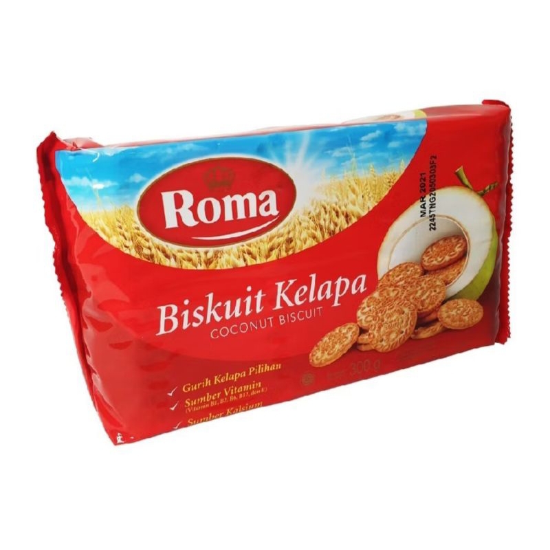 

(INSTANT & SAMEDAY) Roma Biskuit Kelapa 300 Gram