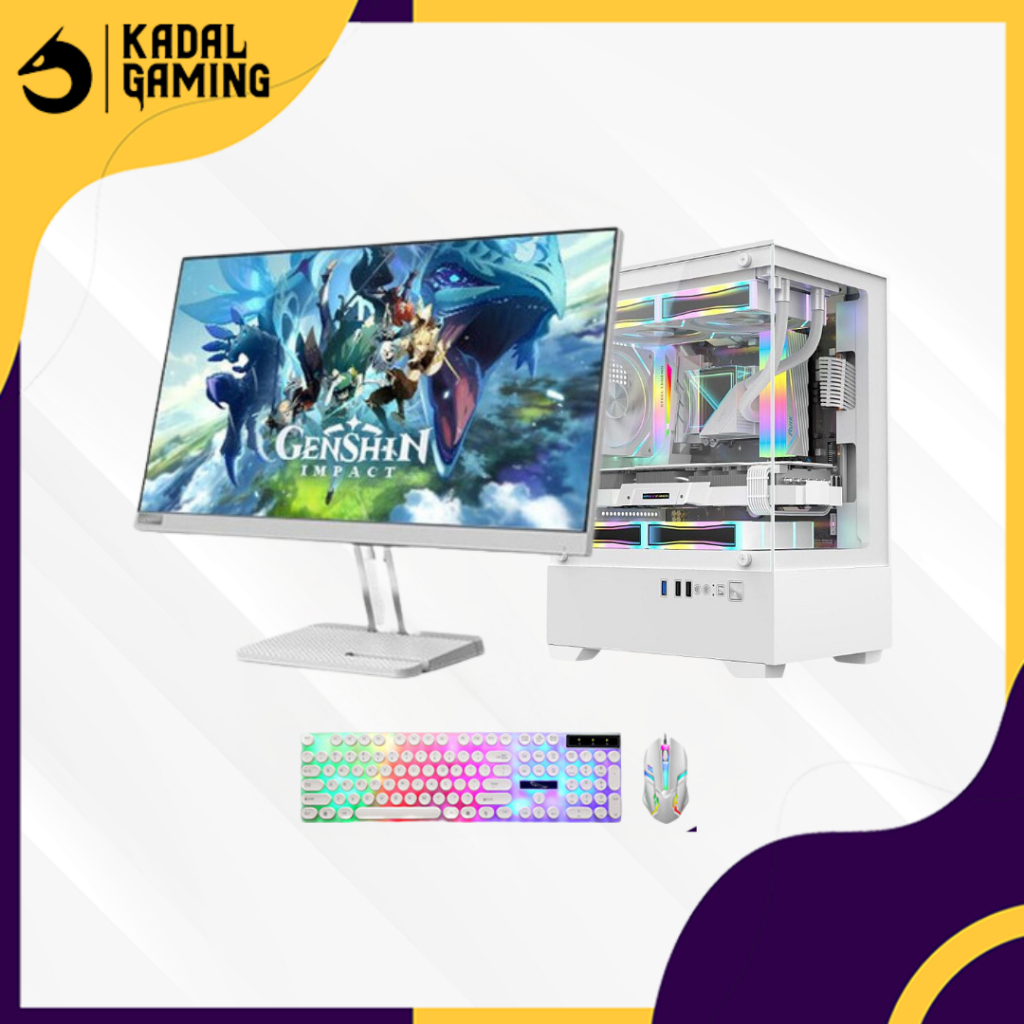 PC GAMING  WHITE LIVESTREAMING INTEL CORE I5 6500 VGA RADEON RX 580 8GB RAM 16GB DDR4 SSD 256GB FULL