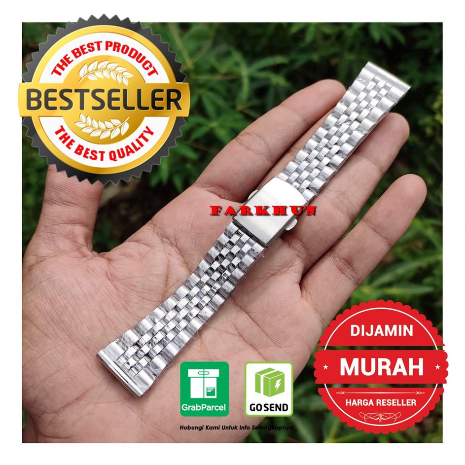 ORDER SAJA GAN TERBAIK STRAP STAINLESS SEIKO PADI 18MM 2MM LURUS SILVER BAND TALI JAM TANGAN RANTAI 