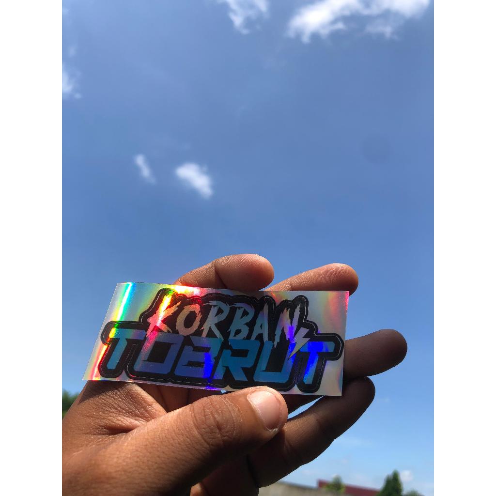 STIKER KORBAN TOBAT BRUTAL (TOBRUT) / STIKER VIRAL / RACING / STIKER MOTOR / LAPTOP / KATA KATA / AE