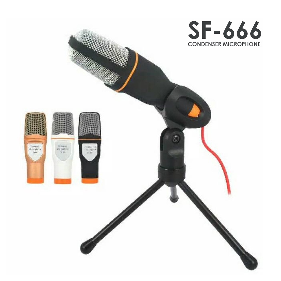 Super Gembira Microphone SF666 Condenser Mic Tripod