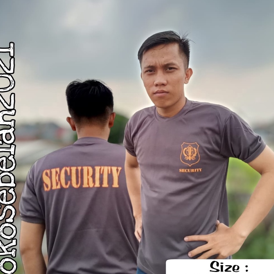Security Satpam Kaos Security Terbaru Kaos Dalaman Satpam Coklat  Baju Kaos Satpam Terbaru Lengan Pe
