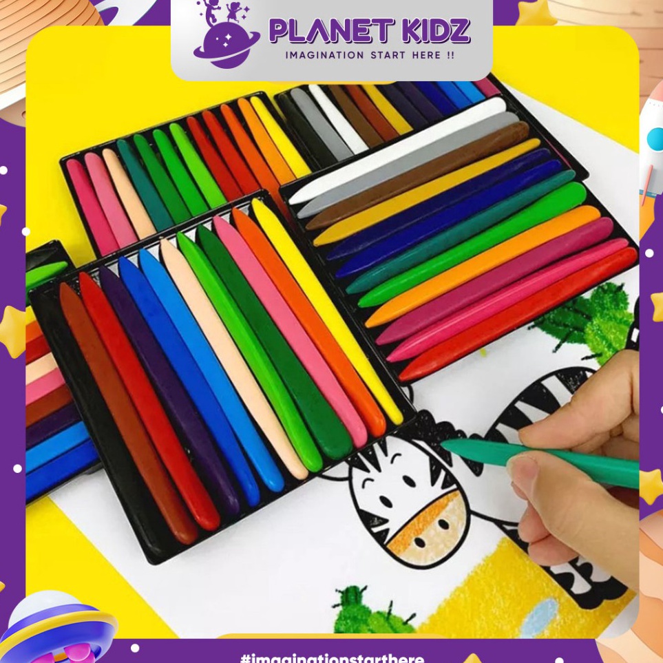 

Murah Populer PLANETKIDZ FK6 Set Krayon Lengkap Anak Anti Air Tidak Nempel Lengket Kotor di Tangan Crayon Set Sekolah Plastik Non Toxic Magic 122436