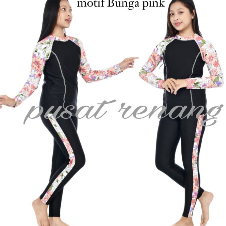 KODE F7E 2piece baju renang ABG  REMAJA usia 115 tahun baju renang baju renang panjang 2PIECE REMAJA