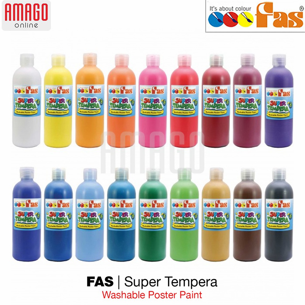 

KODE B44U Cat Poster Lukis FAS Super Tempera Washable Poster Paint 5 ml Satuan Pilih Warna