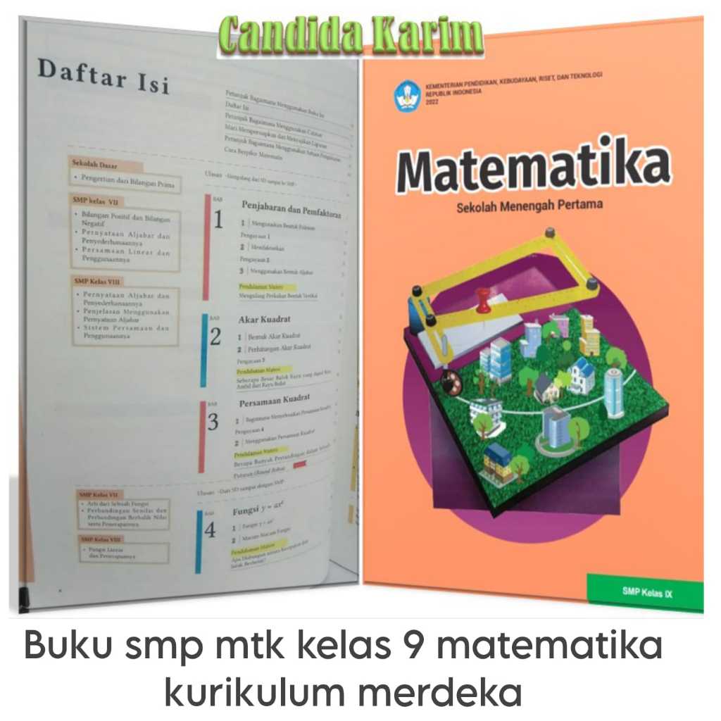 Buku smp mtk kelas 9 3 IX sekolah menengah pertama matematika kurikulum merdeka kurmer