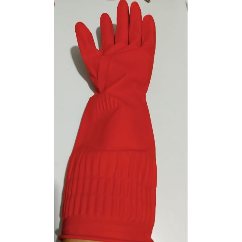 Sarung tangan karet model panjang 38 cm sarung tangan cuci piring