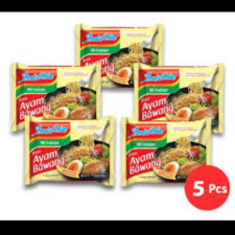 

Indomie rasa ayam bawang 85gr (Isi 5)