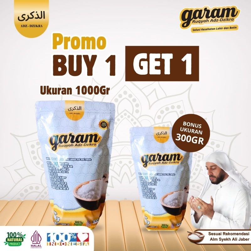 

PROMO!!! Beli 1 Gratis 1 Garam 300GR Adz-Dzikra Garam Ruqyah 100% Original| Membuang Aura Negatif dan Memperlancar Rezeki