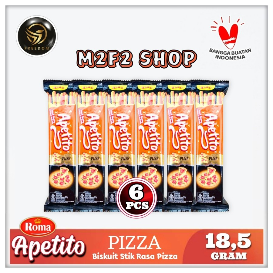 

Roma Apetito Biskuit Stik Renyah & Gurih Rasa Pizza - 18,5 gr (Kemasan 6 Pcs)