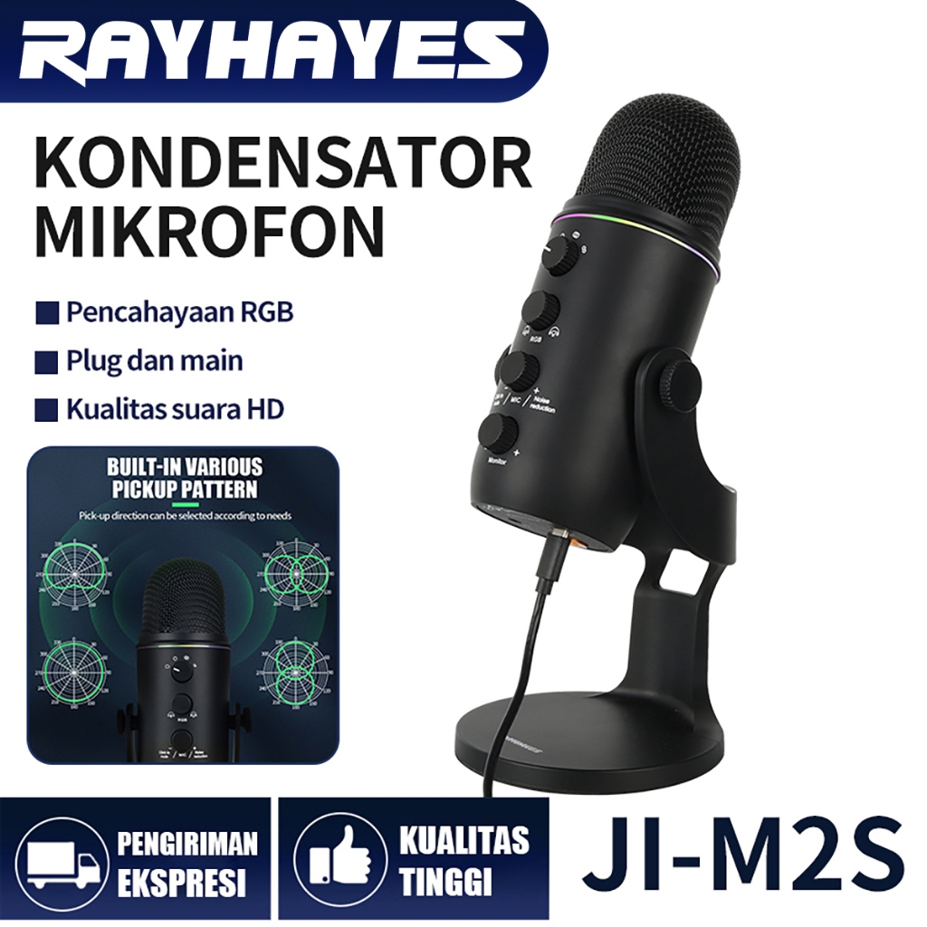 Mikrofon Gaming Mini RAYHAYES, Mikrofon Streaming Superkardioid Ultra-Kompak
