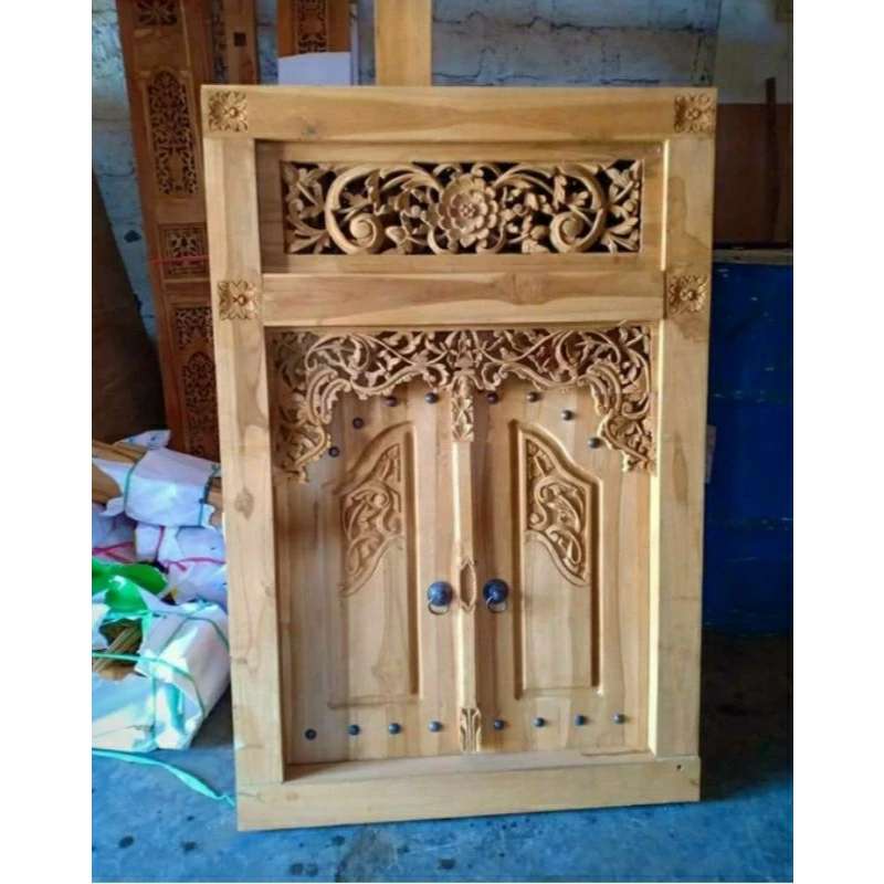 Jendela Gebyok Minimalis/Jendela Minimalis Modern Ful Kayu Jati Ukir Jepara