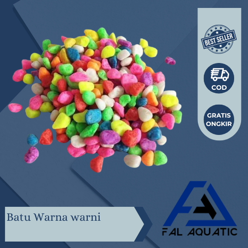 Batu Warna Warni Kiloan / Batu Warna Warni Hiasan Aquarium