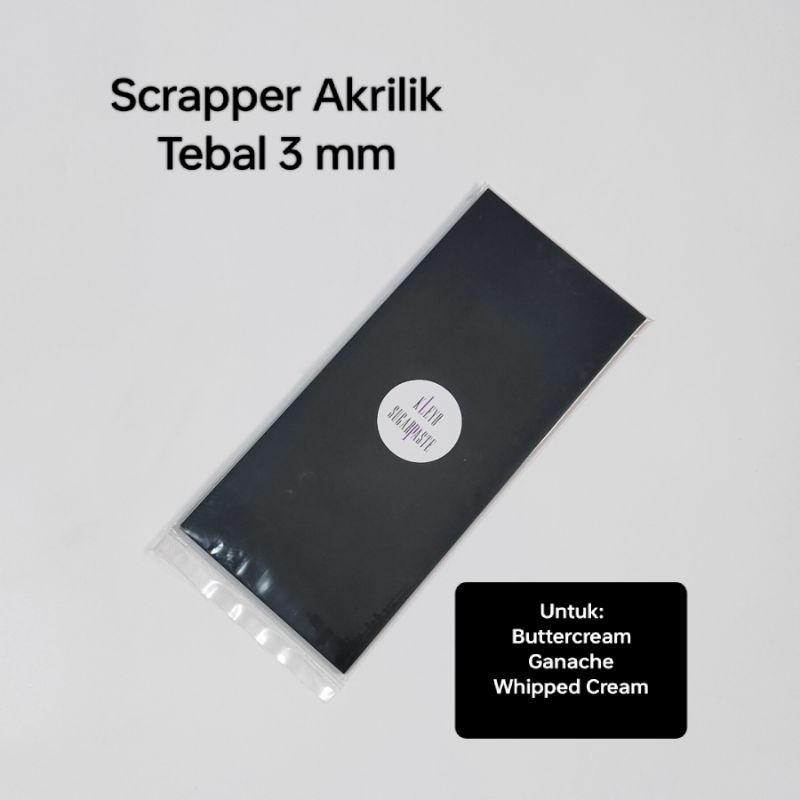 Secrapper, scrapper akrilik, scrapper kue