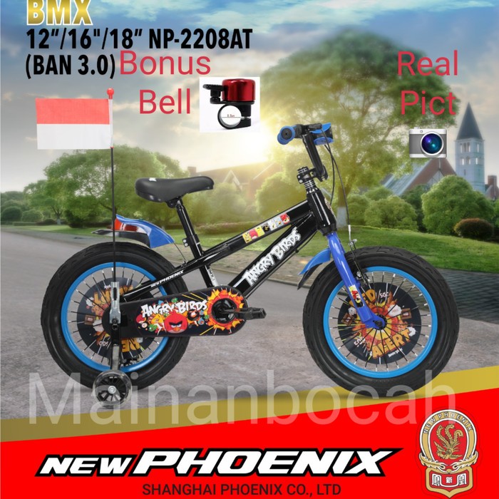 TERMURAH SEPEDA ANAK COWO BMX 16 INCH PHOENIX ANGRIBIRD 2208AT BMX 16 PHOENIX 2208AT BAN 3.0