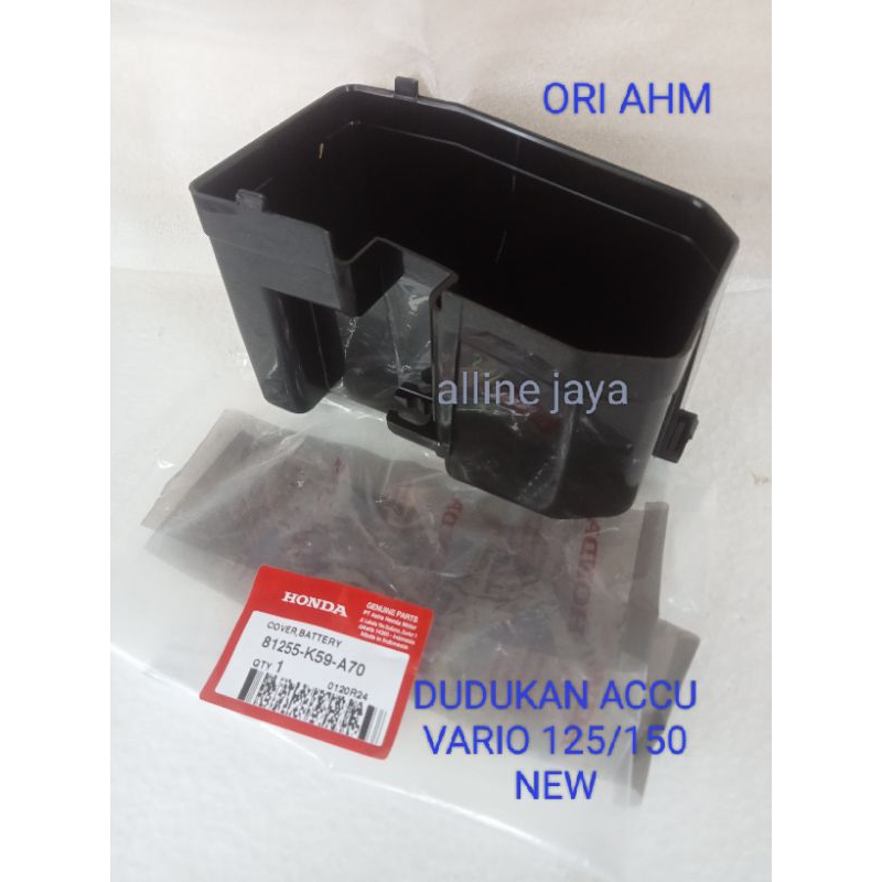 81255-K59-A70 DUDUKAN AKI/TEMPAT ACCU VARIO 125/150 NEW ORI AHM