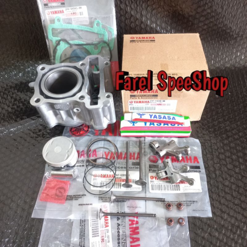Blok Seher Komplit 5YP + Platuk + Klep Set + Seal Klep Yamaha Jupiter Mx Lama Jupiter Mx New