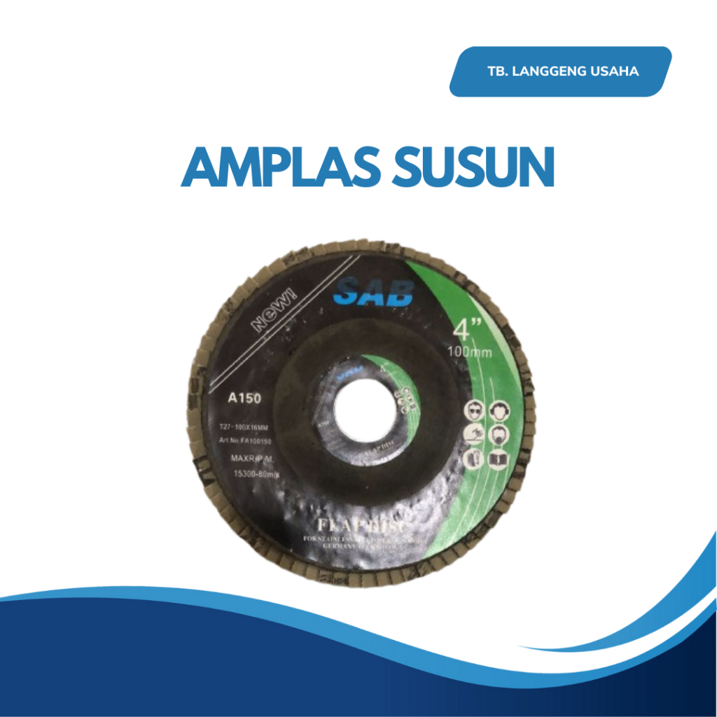 LU AMPLAS GERINDA SUSUN BULAT HALUS METERAN ROLL 4 INCH Tanpa Lubang Tempel Sanding Disc Mata Gerind