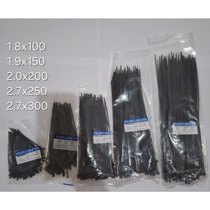 

Kabel Tie Nylon Tali Tis Isi 100 pcs Hitam 10 cm 15 cm 20 cm 25 cm 30 cm Murah