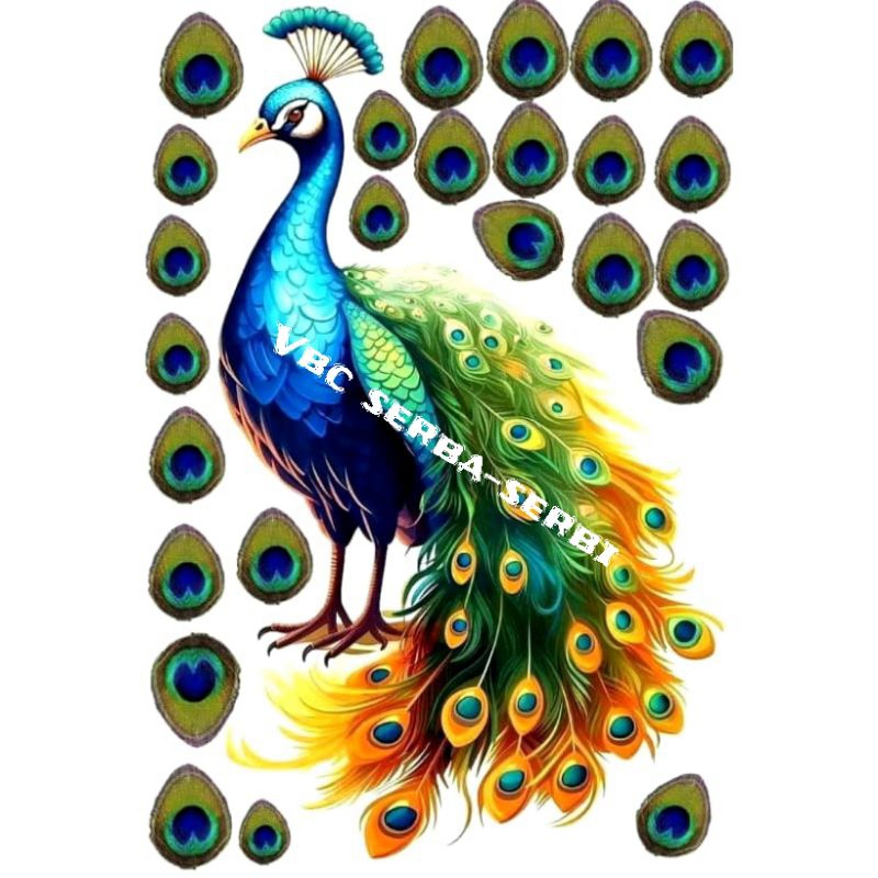 TOPPER BURUNG MERAK SESERAHAN / HIASAN BUKET UANG / TOPPER BUKET / BURUNG  MERAK UNTUK BUKET