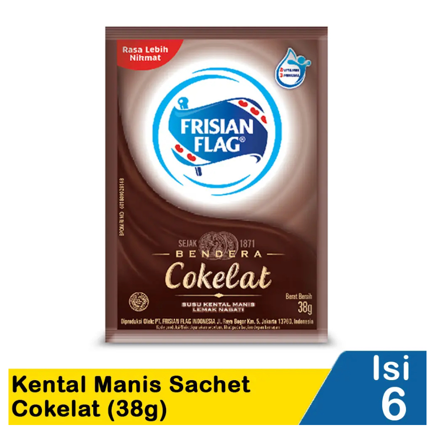 

Frisian Flag Kental Manis Coklat 6 x 38 Gram