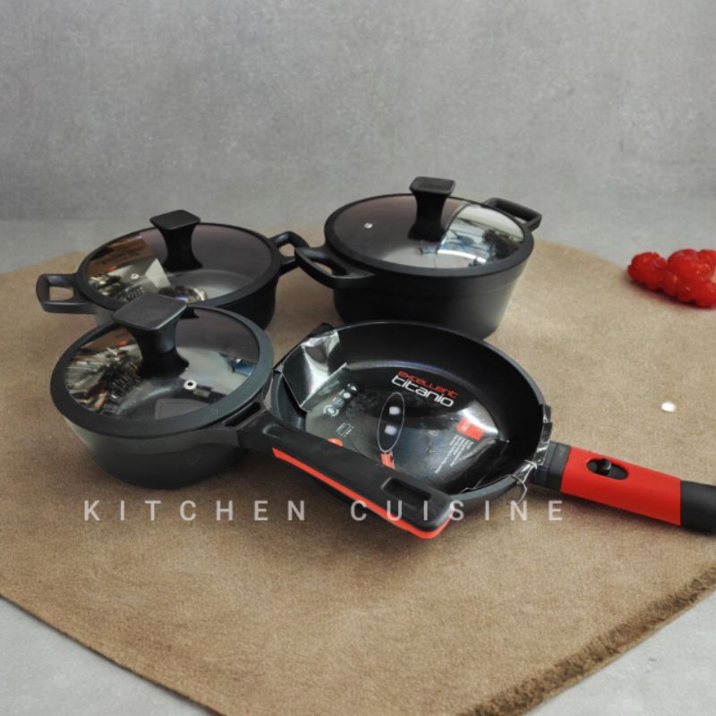 Ikumi Panci Penggorengan Anti Lengket / Non Stick Pan / Bebas PFOA / PFOA FREE / Wokpan / Wajan / So