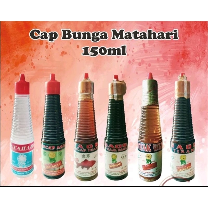 

penyedap rasa cap bunga matahari 135ml,minyak wijen,rajarasa,kecap ikan, cuka