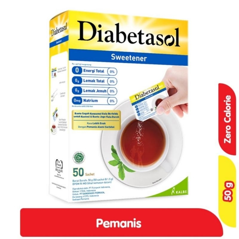 

Diabetasol Sweetener Gula Zero Calorie 50 g