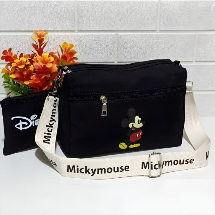 KIMORI.ID - TAS SELEMPANG WANITA MURAH ANAK PEREMPUAN REMAJA KARAKTER KARTUN LUCU MOUSE SLINGBAG BES
