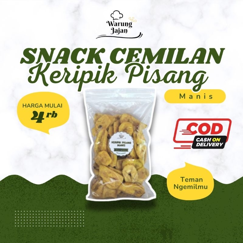 

Keripik Pisang Manis / Snack Cemilan / harga mulai 4 ribuan / aneka snack