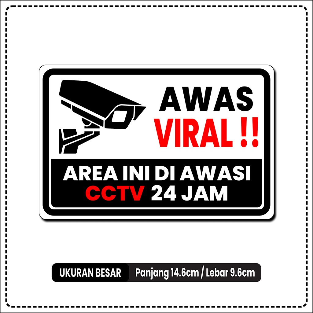 

STIKER CCTV AWAS VIRAL BAHAN VINYL ANTI AIR