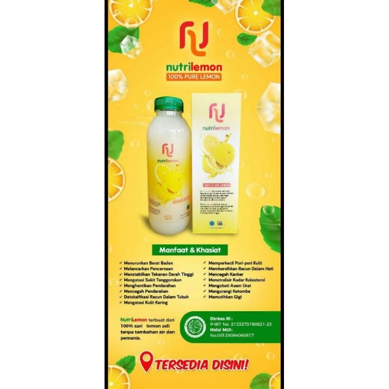 

Nutri Lemon 100ML (100% Pure Lemon)