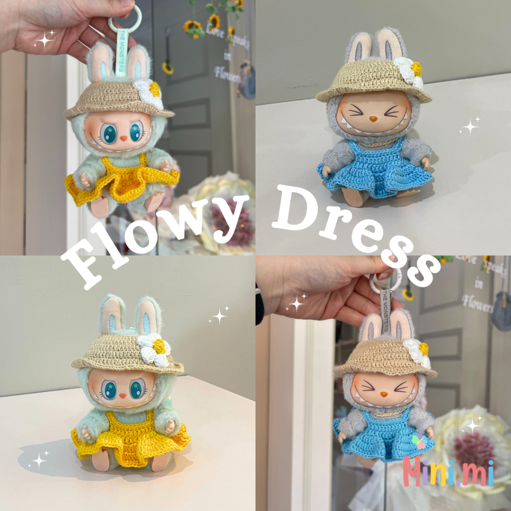 BAJU LABUBU FLOWY DRESS  | Labubu shirt | Labubu Costume v1 v2