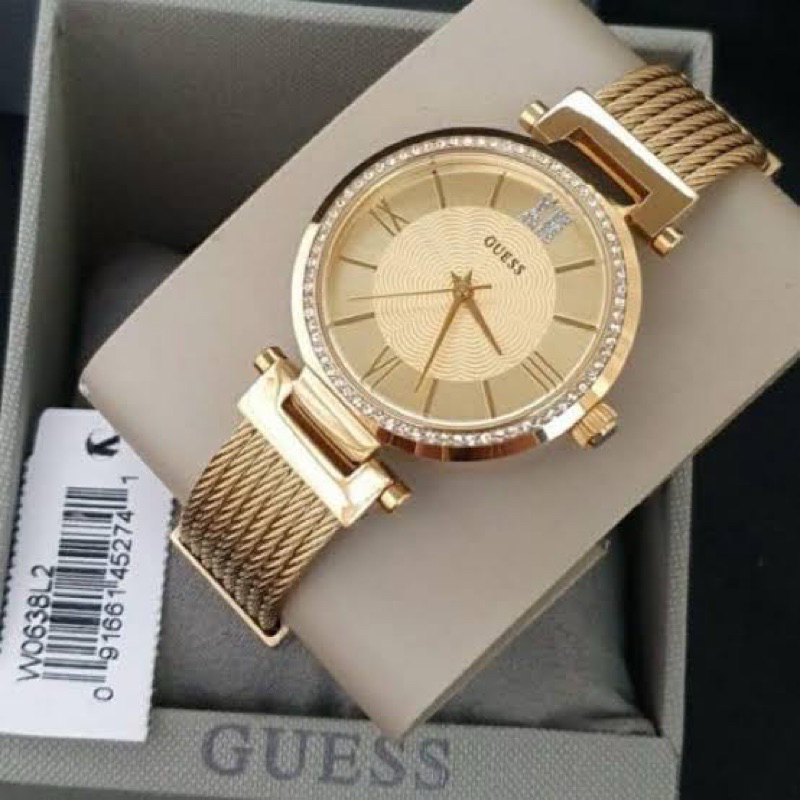 JAM TANGAN WANITA GUESS W0638L2 GOLD ORIGINAL