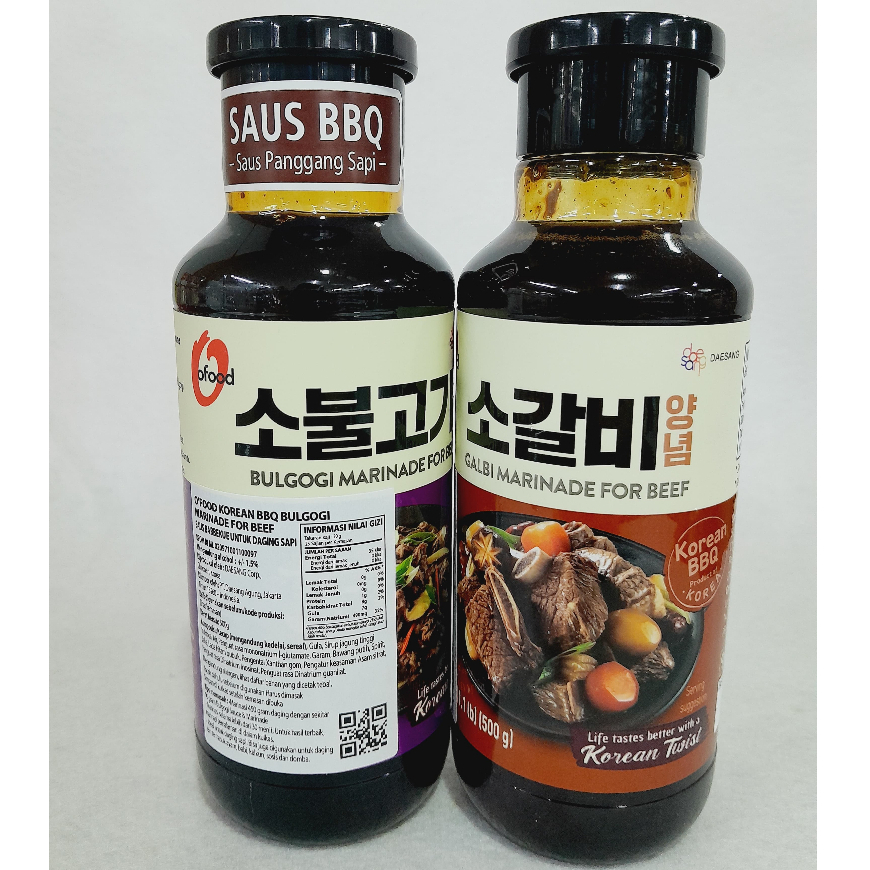

O'Food Korean BBQ Galbi Marinade / Beef Bulgogi 500gr Bumbu Saus Barbeque Korea Ofood