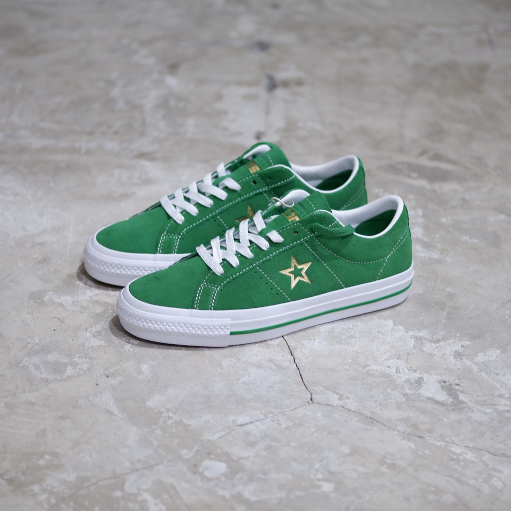 CONVERSE ONE STAR PRO OX SUEDE GREEN GOLD