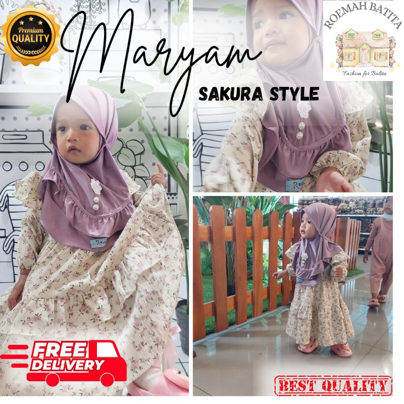 Gamis Maryam Sakura style# gamis premium