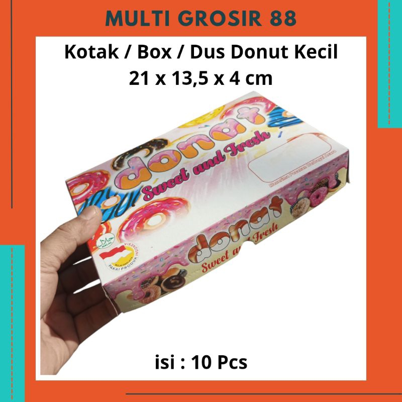 MG88 10 pcs Dus Kotak Donut Box untuk 6 Donut Mini 21 x 13,5 x 4 Cm