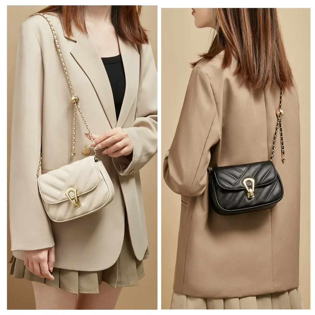 Chloe Chain Mini Slingbag Tas Sling Bag Tas Selempang Tas Crossbody Tas Rantai Leather Tas Kulit Tas