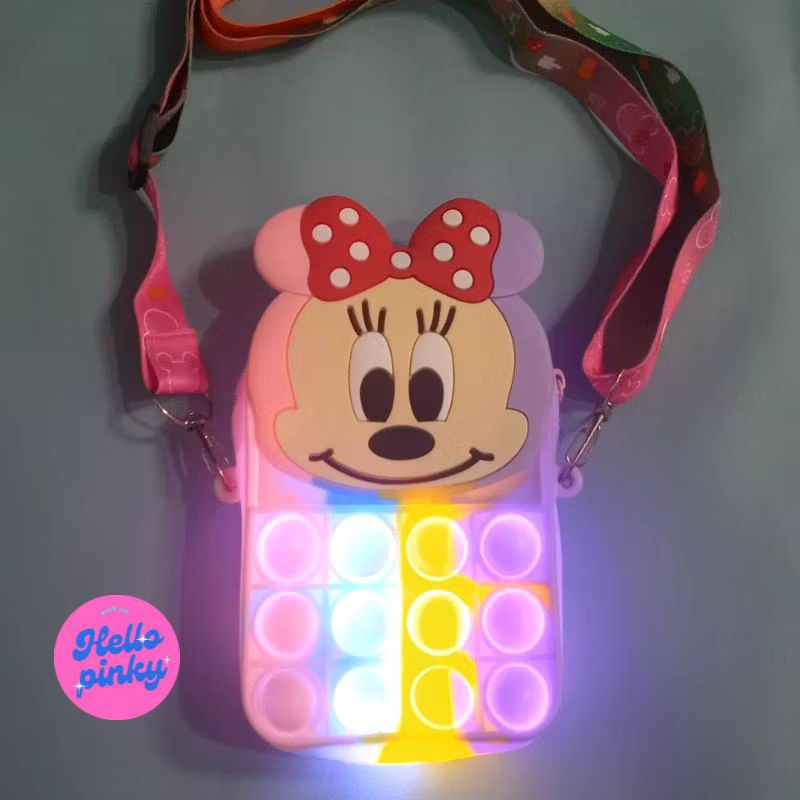 Tas pop it minnie mouse LED size mini