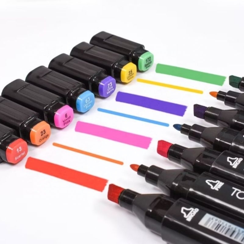 

WD Touch 80 Warna Sketsa Spidol Umum General Marker Set Animation Markers / Twin Market Set Spidol