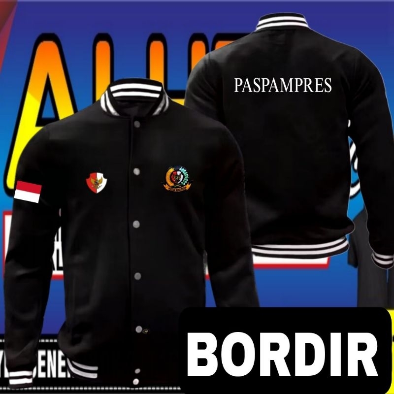 Jaket bordir Paspampres jaket Paspampres jaket varsity Paspampres jaket baseball Paspampres jaket ke
