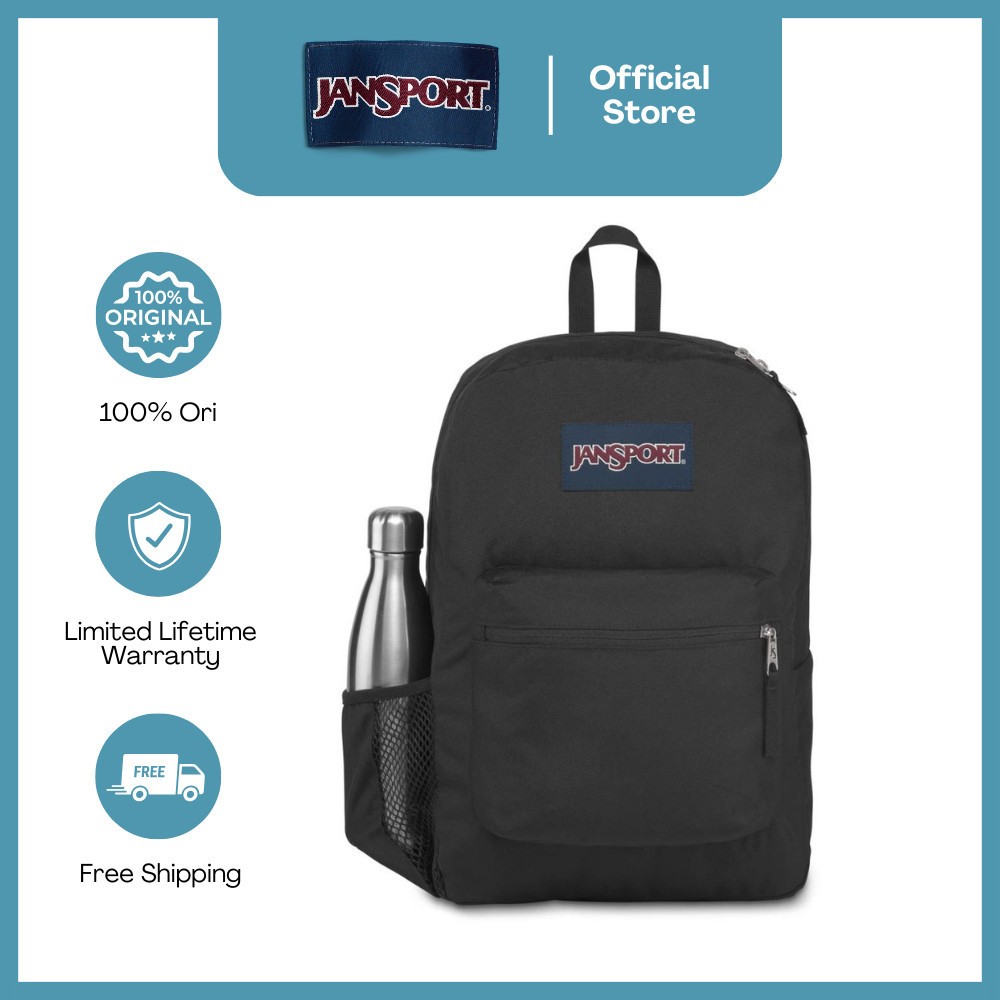 PROMO Tas Jansport Tas Ransel Laptop /Travel Pria Wanita Warna Hitam Daypack Backpack Superbreak Plu